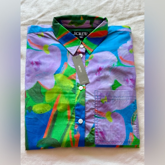 NWT J Crew button down shirt, limited rare “Nicole Wittenberg” collaboration - Picture 11 of 12